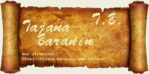 Tajana Baranin vizit kartica